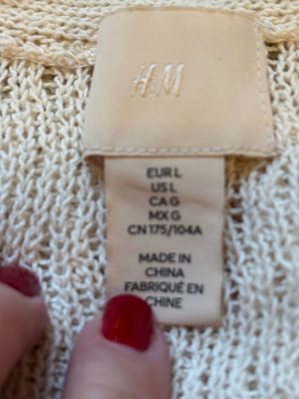 H&M Matching crochet set (Cotton) Cream/Yellow Color - Size Large - Picture 12 of 15